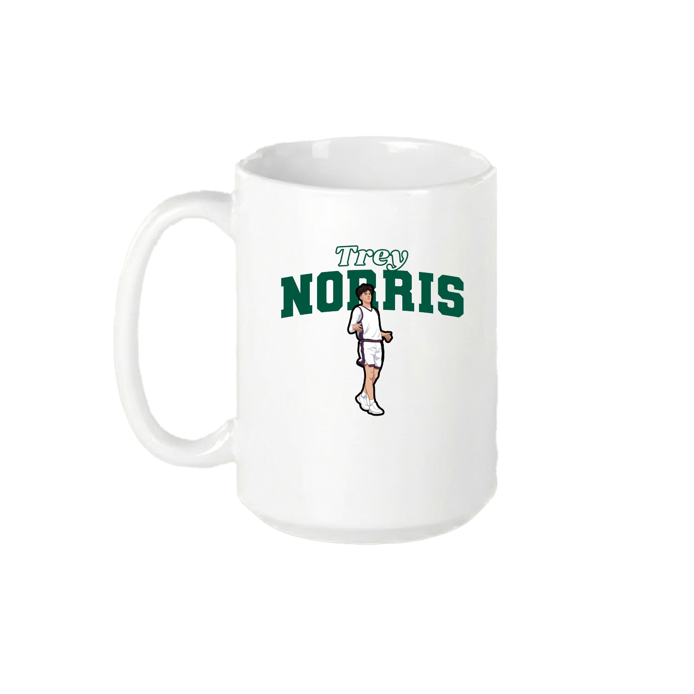 15oz Coffee Mug — Name Arch in White