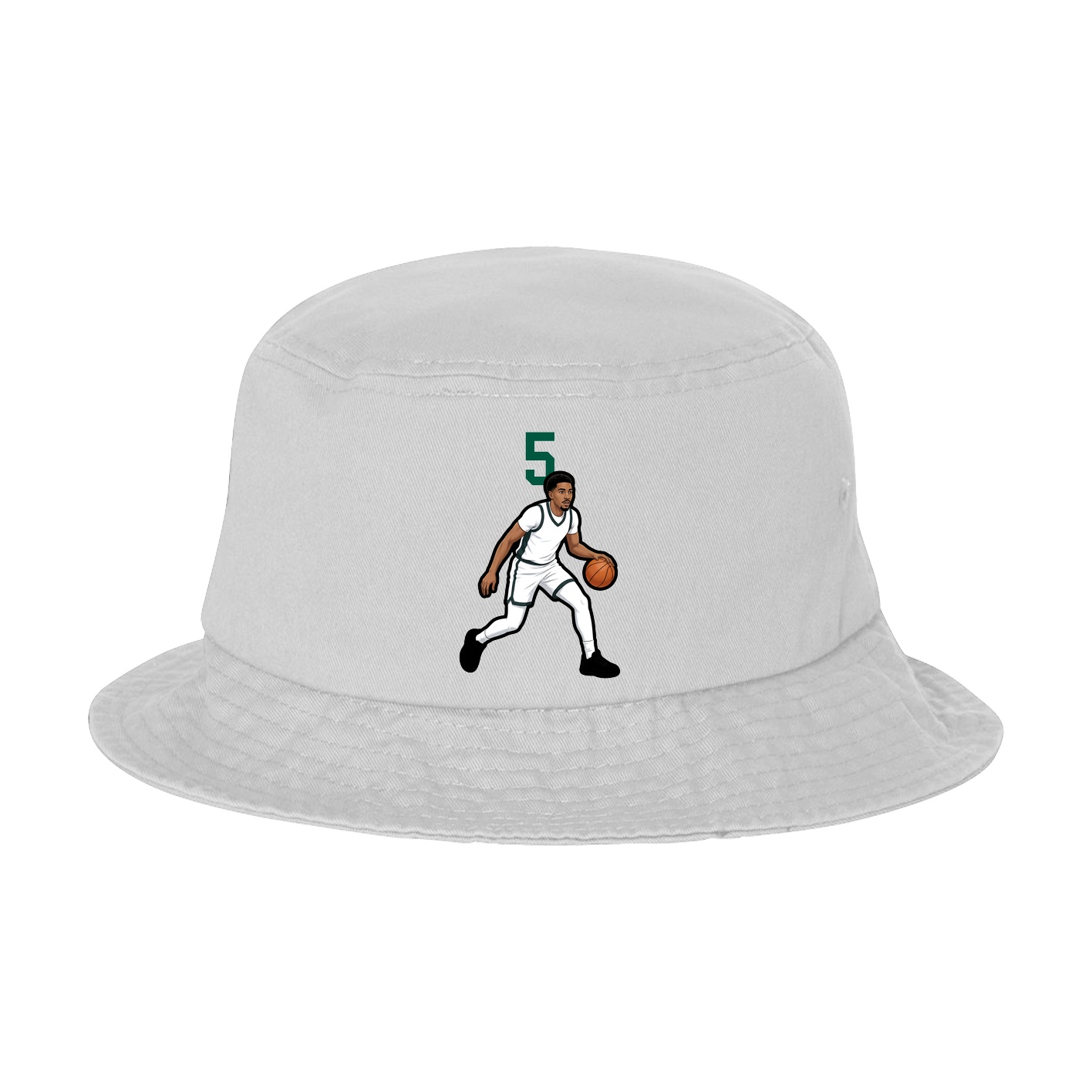 Bucket Cap — Number Top in White