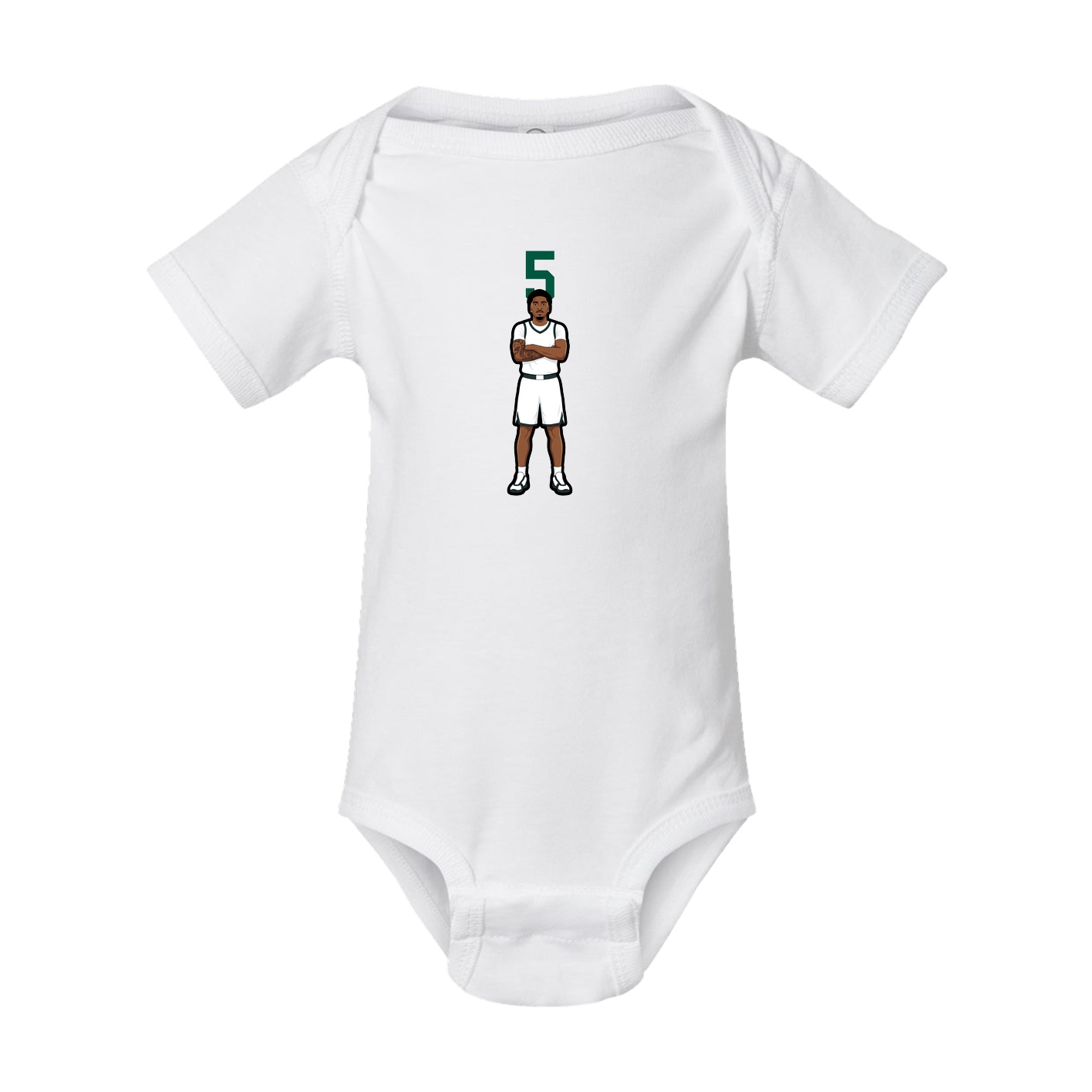 Baby Onesie — Number Top in White