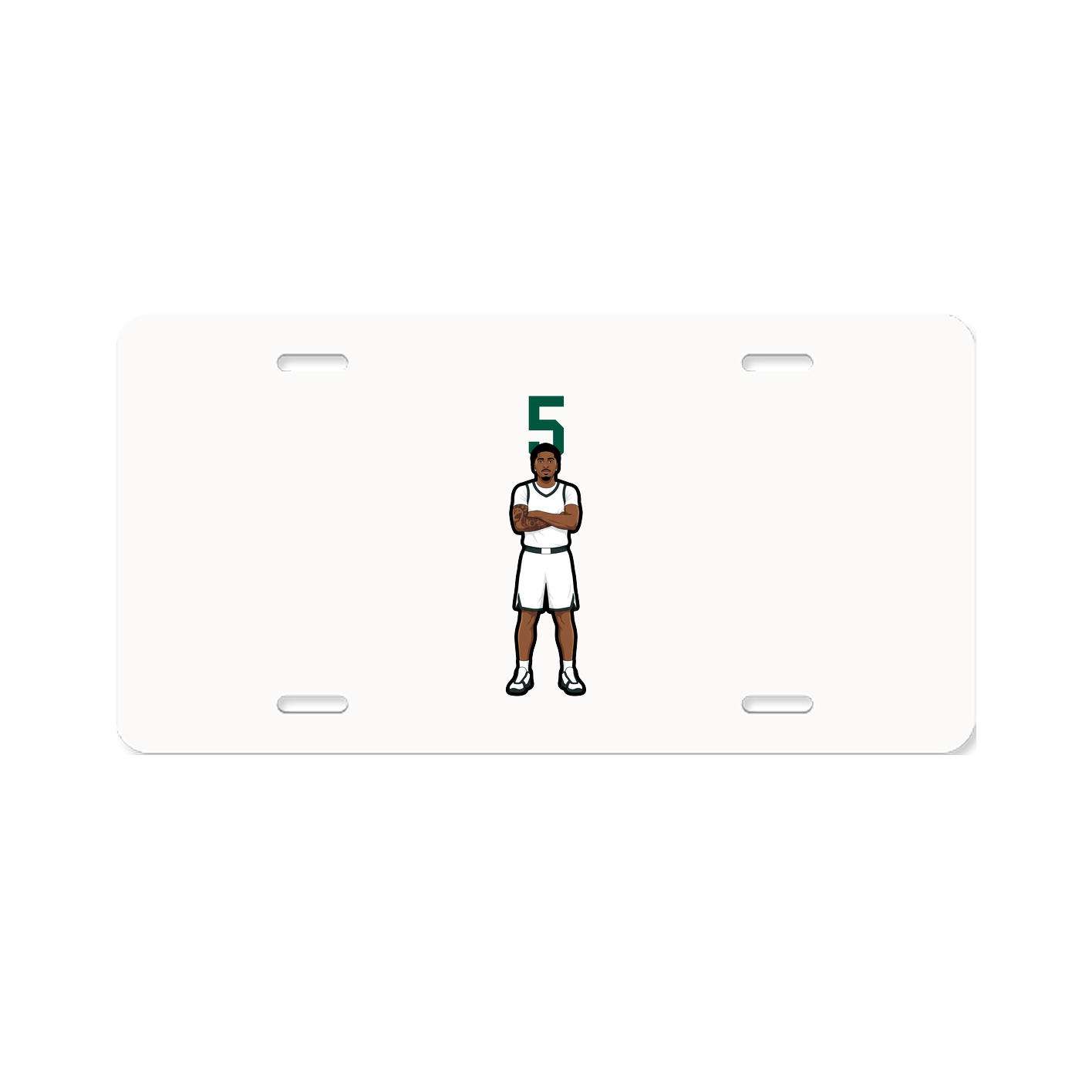License Plate — Number Top in Classic