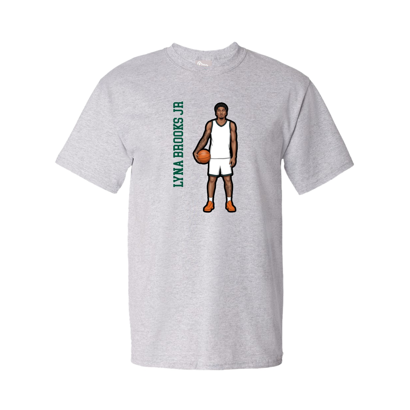 Youth Tee — Name Vertical in Grey