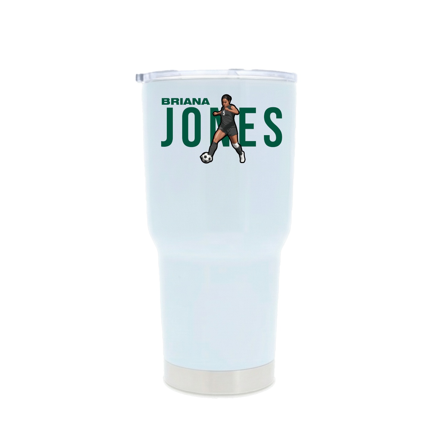 30oz Stainless Steel Tumbler — Player Name in White
