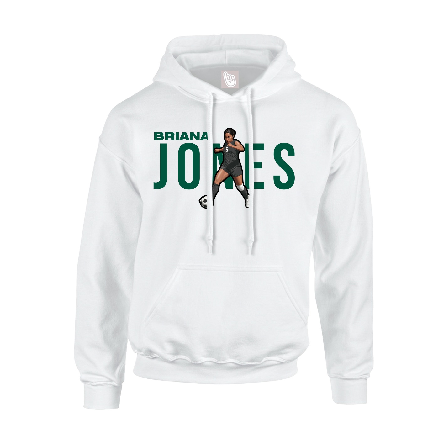 Hoodie — Player Name in White