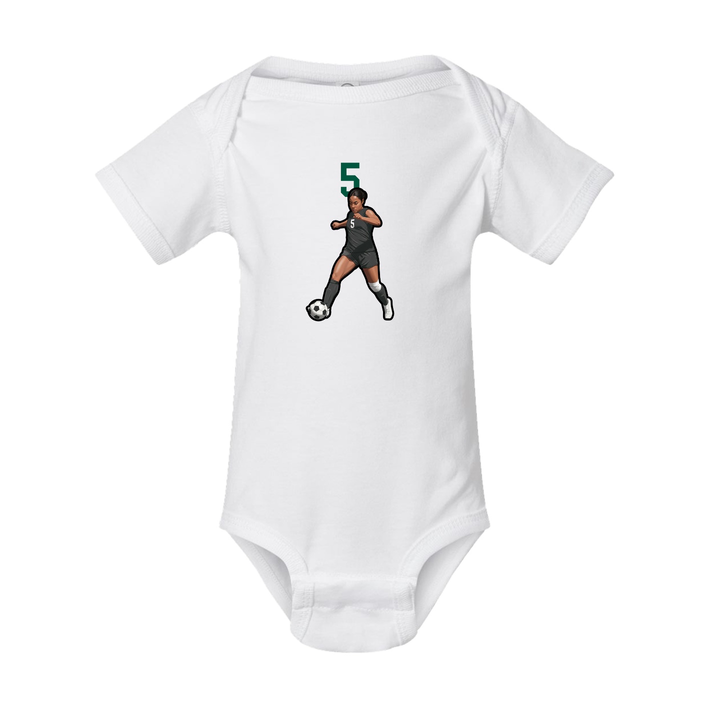 Baby Onesie — Number Top in White