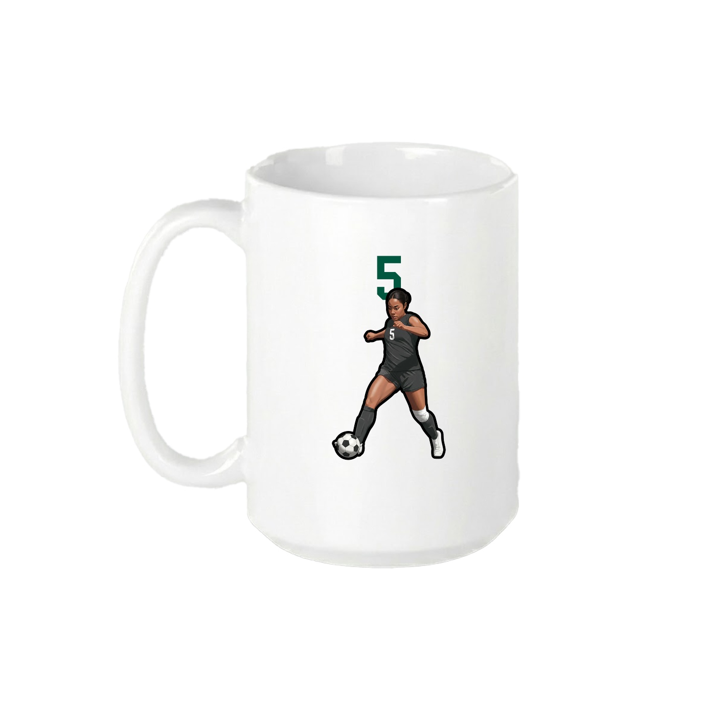 15oz Coffee Mug — Number Top in White