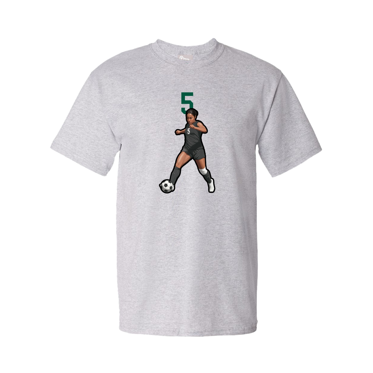 Youth Tee — Number Top in Grey