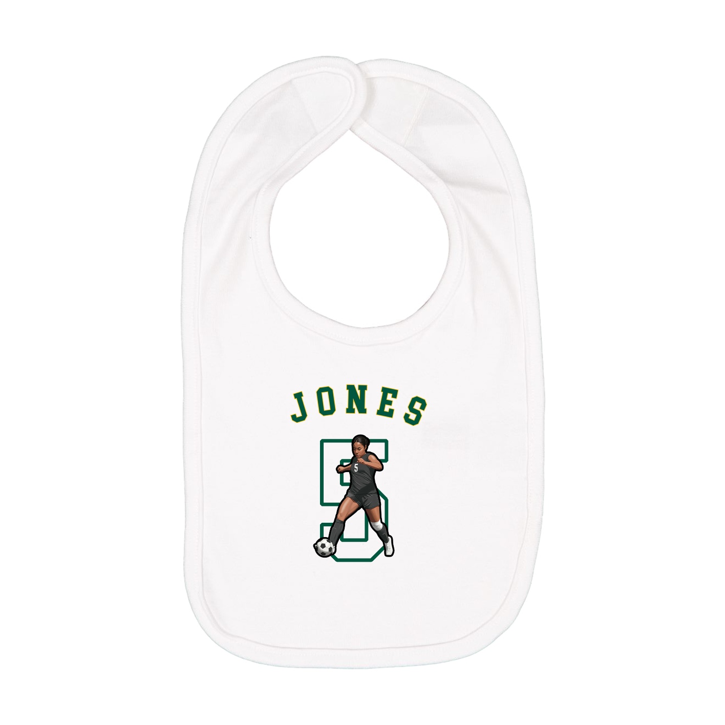 Infant Bib — Shirsey Arch in White