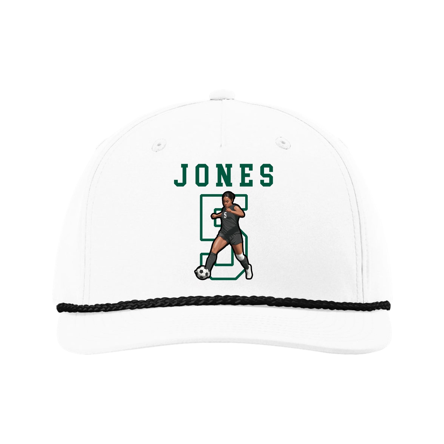 Five-Panel Classic Rope Cap — Shirsey in White