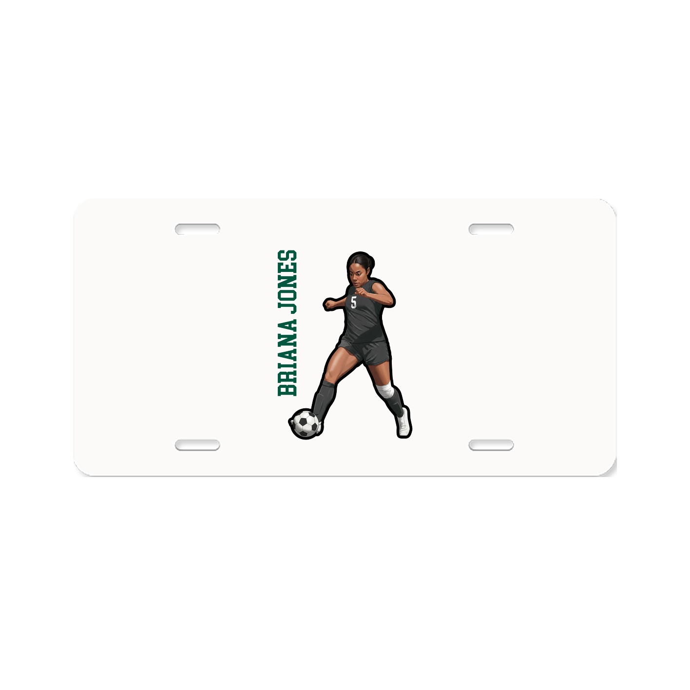 License Plate — Name Vertical in Classic