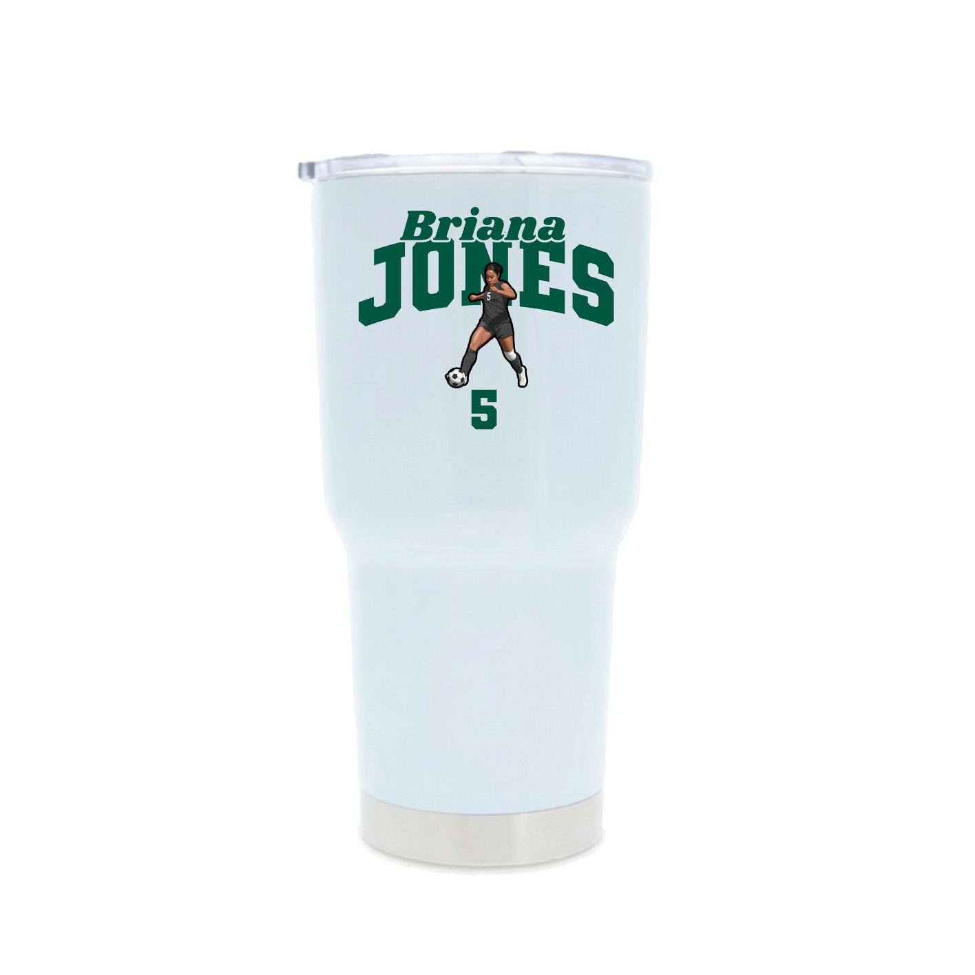 30oz Stainless Steel Tumbler — Signature Arch in White