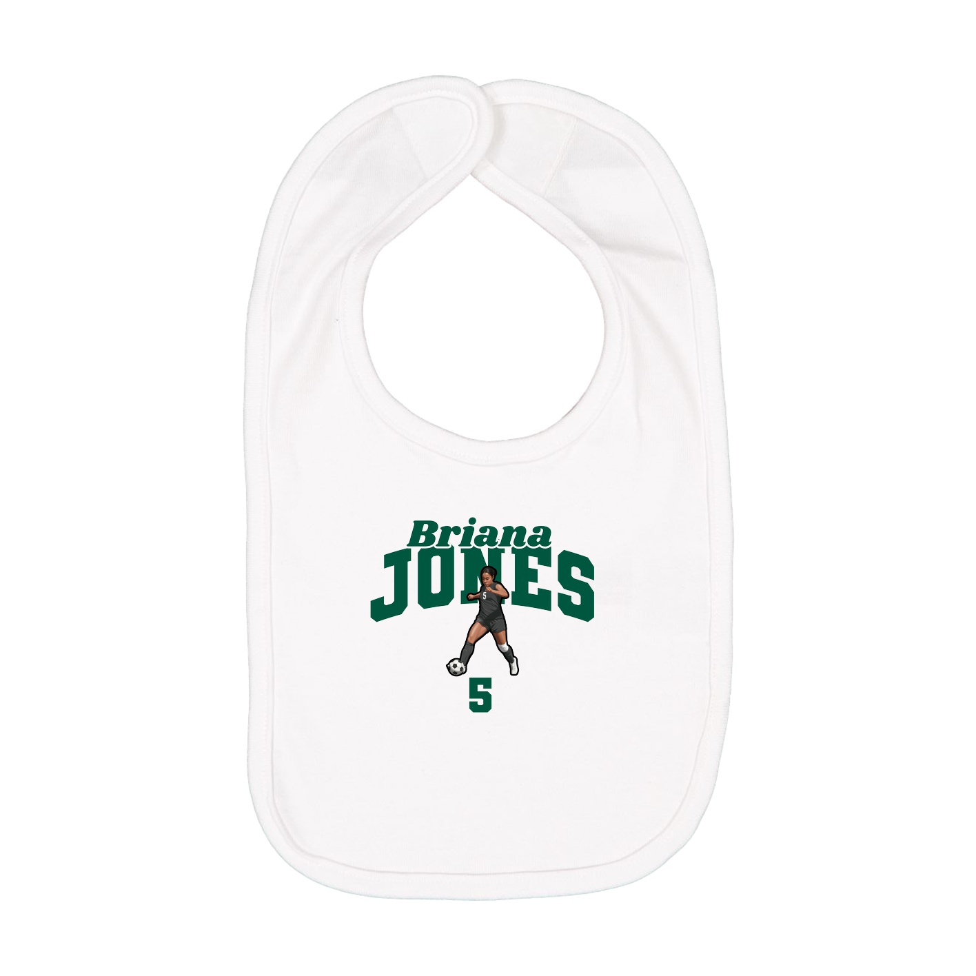 Infant Bib — Signature Arch in White