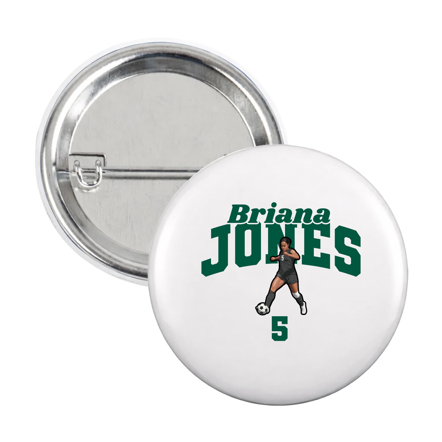 Game Day Button — Signature Arch in White