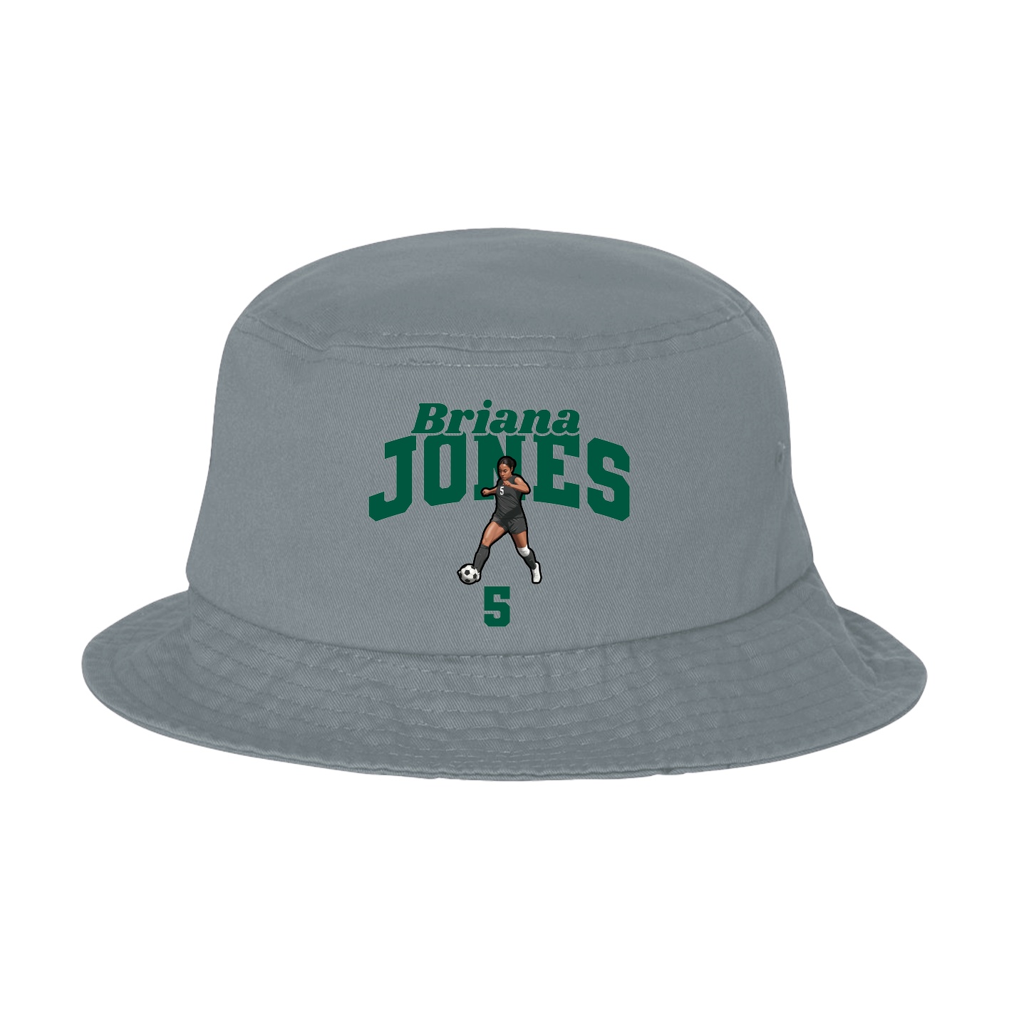 Bucket Cap — Signature Arch in Grey