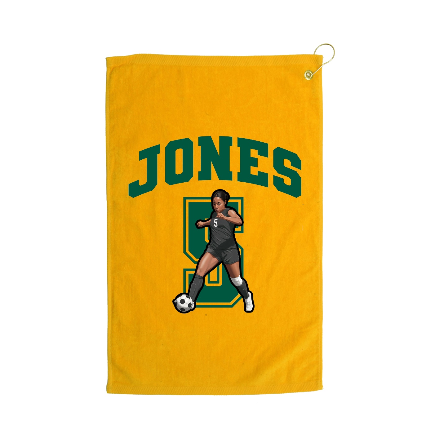 Golf Towel — Number in Gold