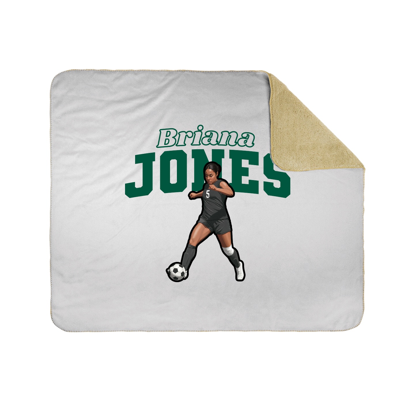 Throw Blanket — Name Arch in White