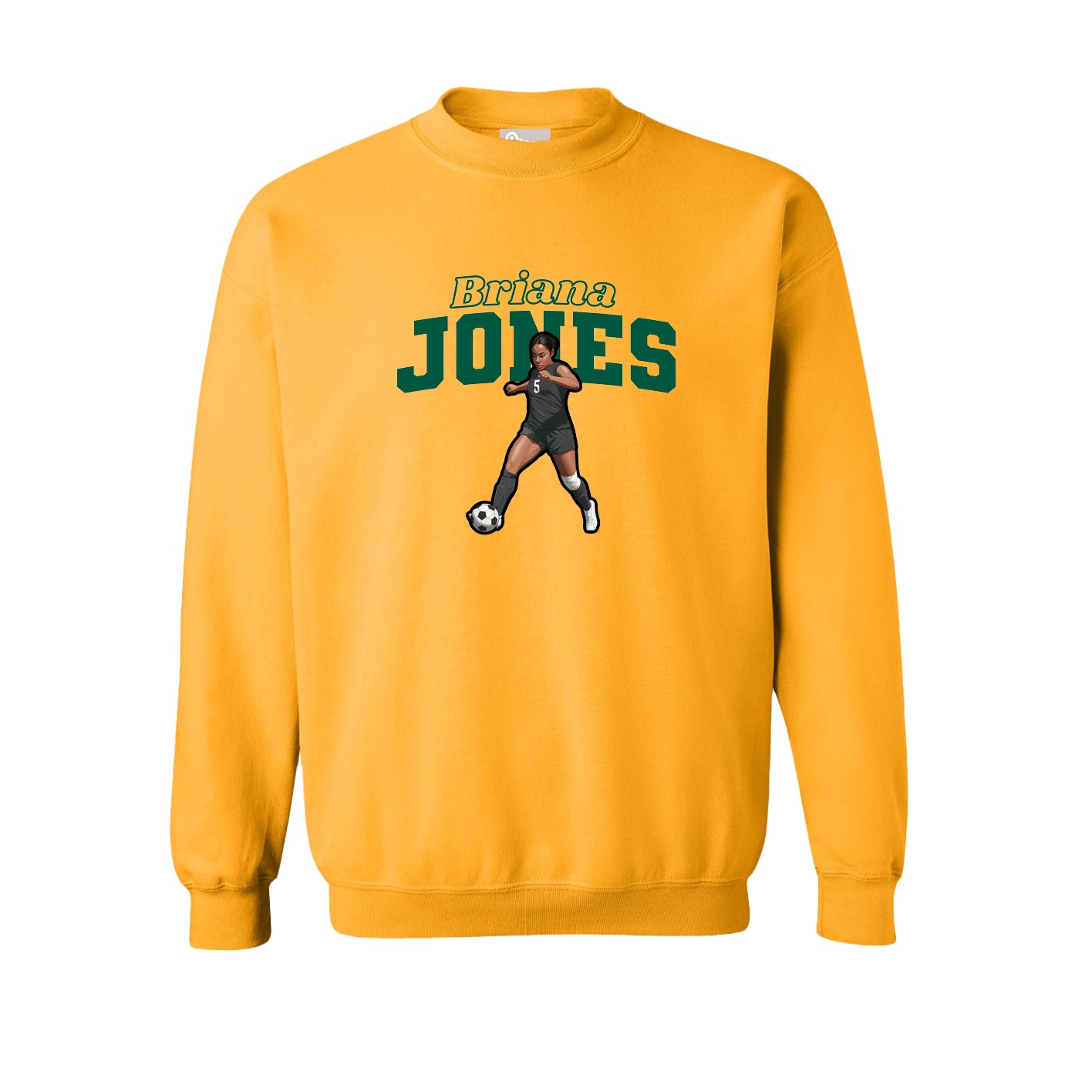 Fleece Crew — Name Arch in Gold