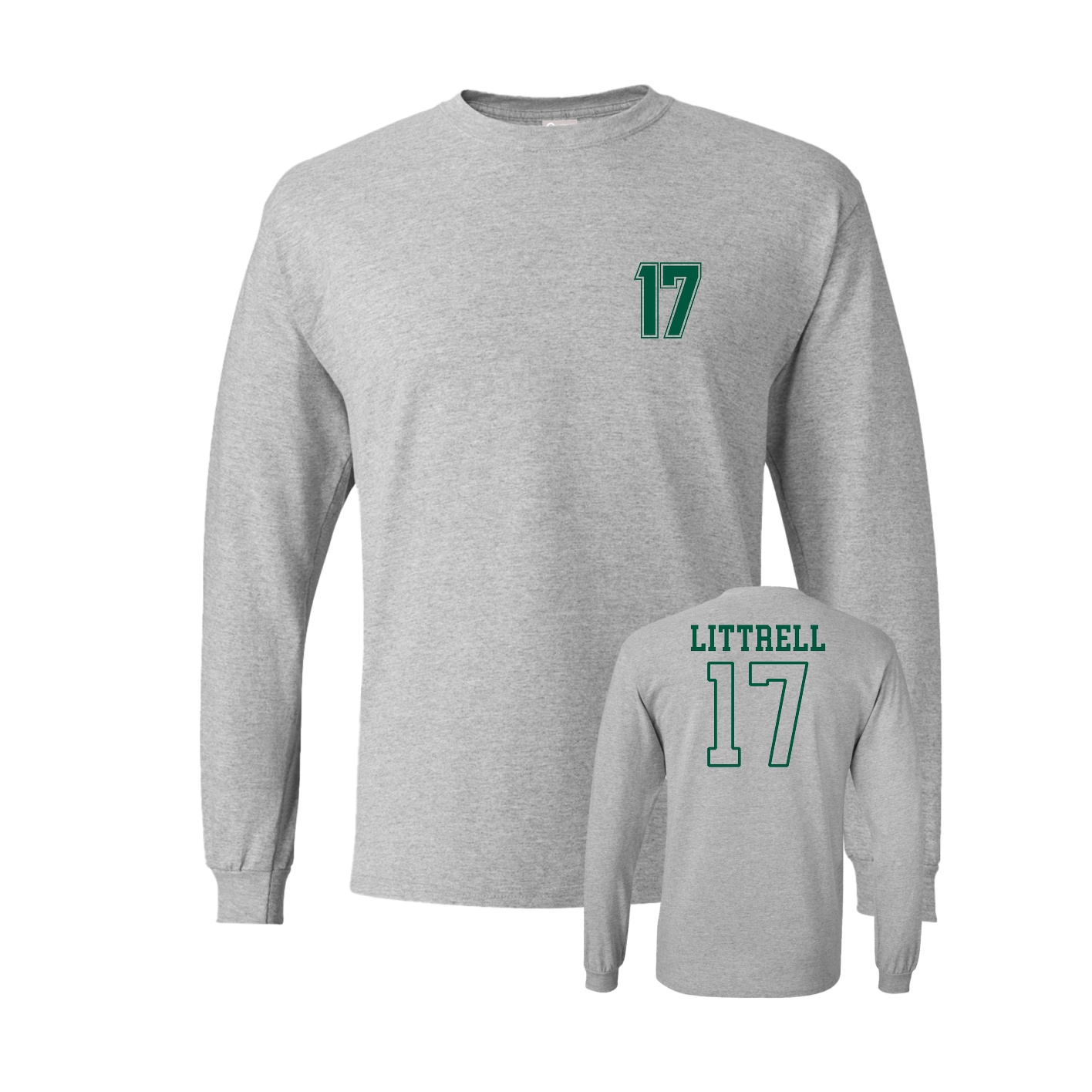 Long Sleeve Tee — Chest Back in Grey