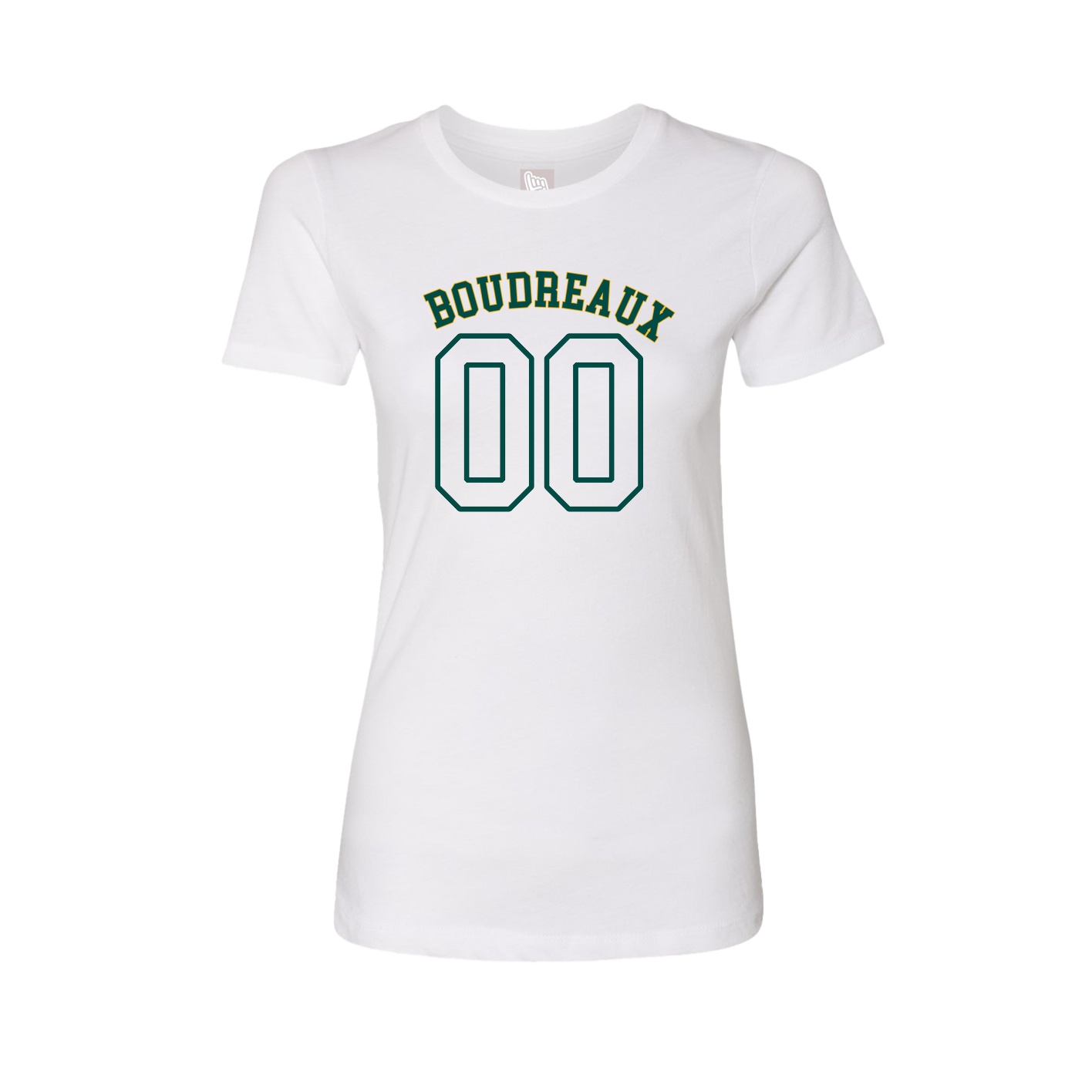 Fitted Women's Tee — Shirsey Arch in White
