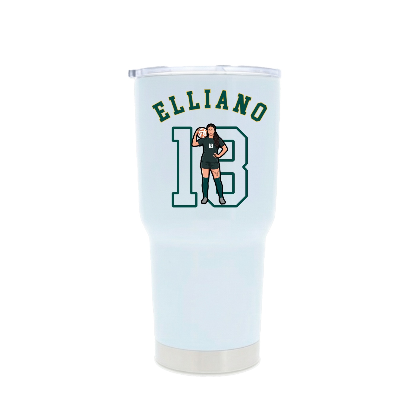 30oz Stainless Steel Tumbler — Shirsey Arch in White