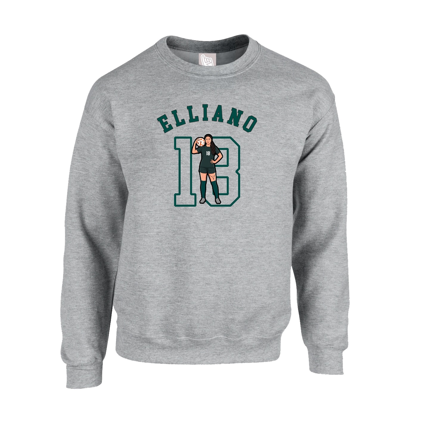 Fleece Crew — Shirsey Arch in Grey