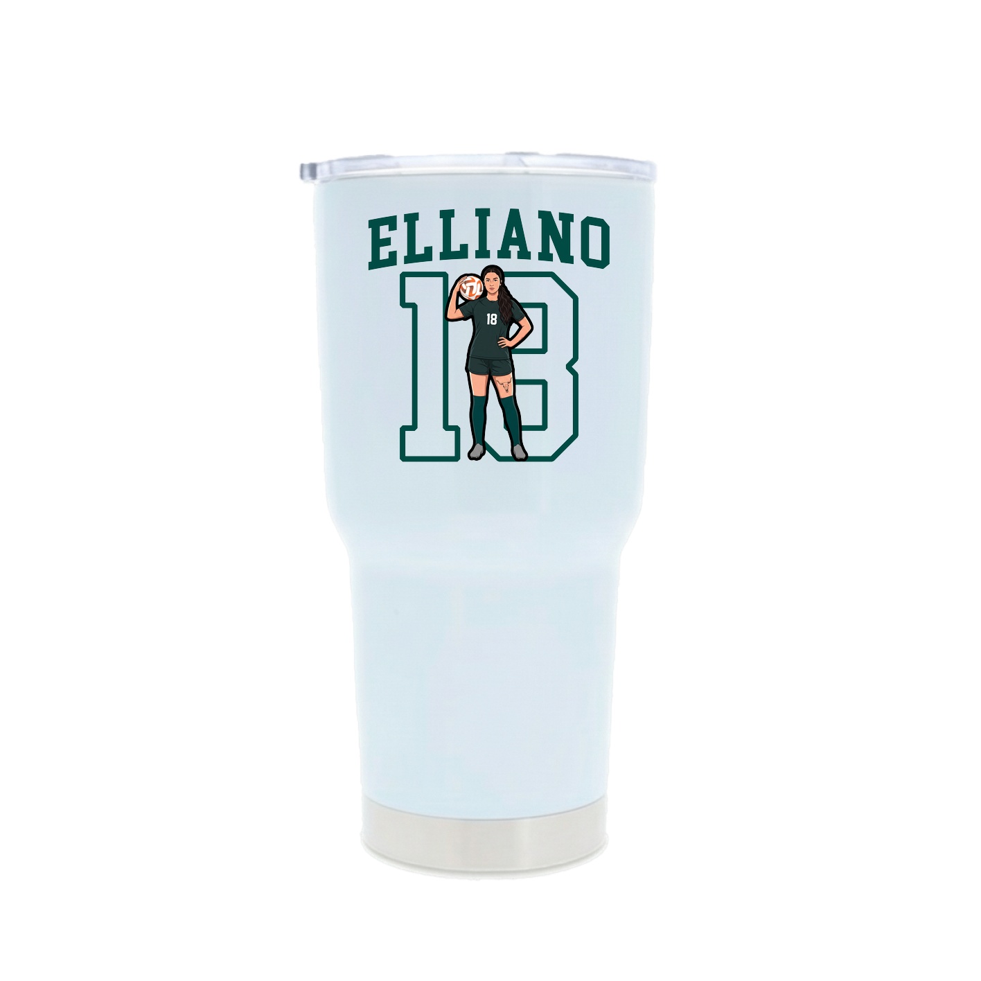 30oz Stainless Steel Tumbler — Shirsey in White