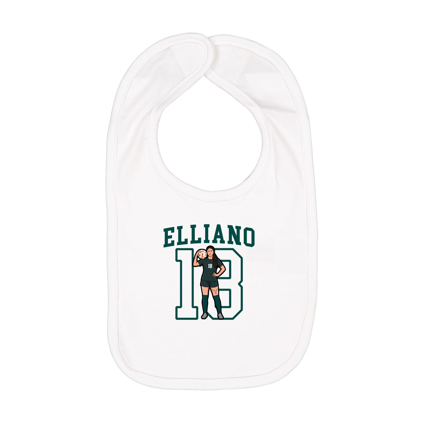 Infant Bib — Shirsey in White
