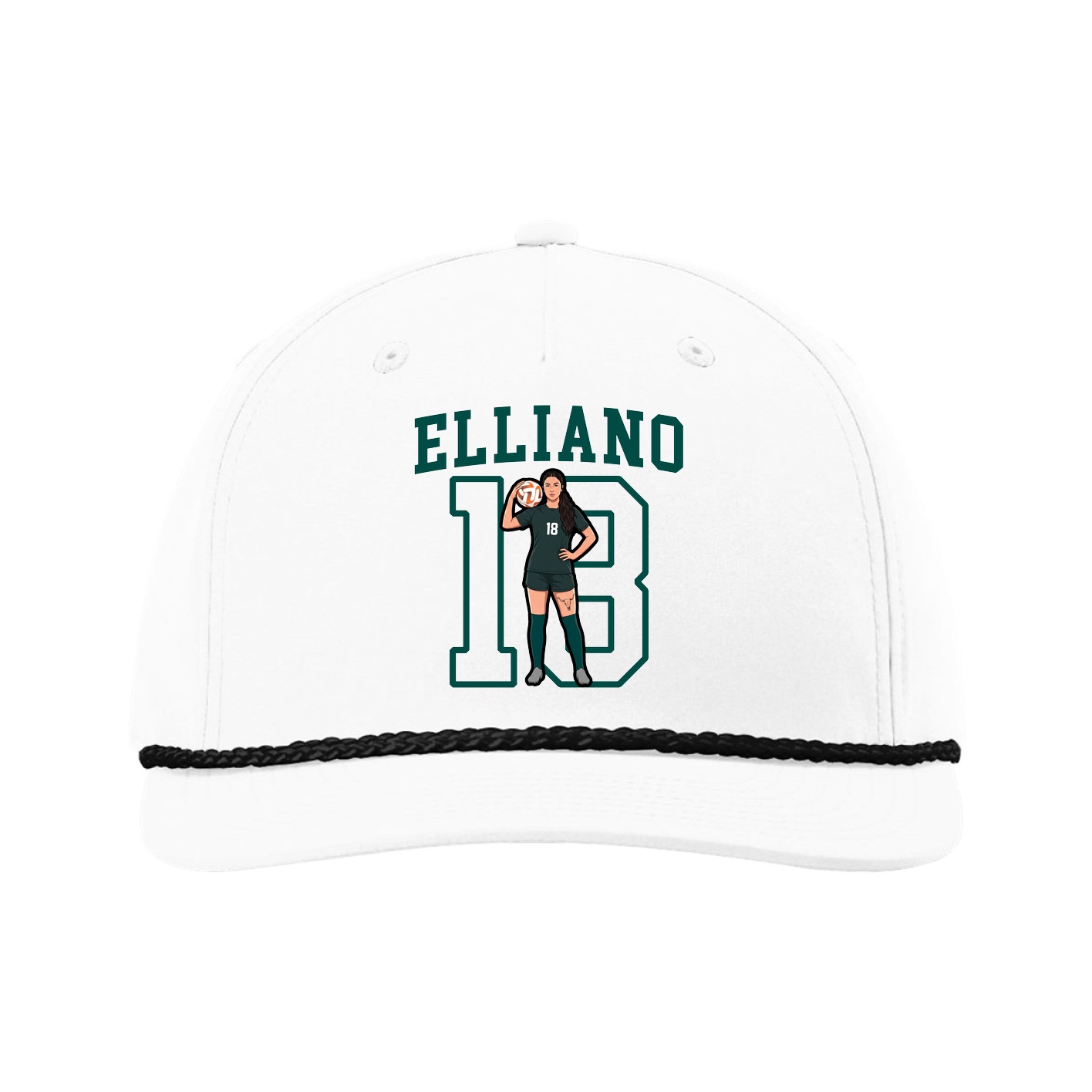 Five-Panel Classic Rope Cap — Shirsey in White