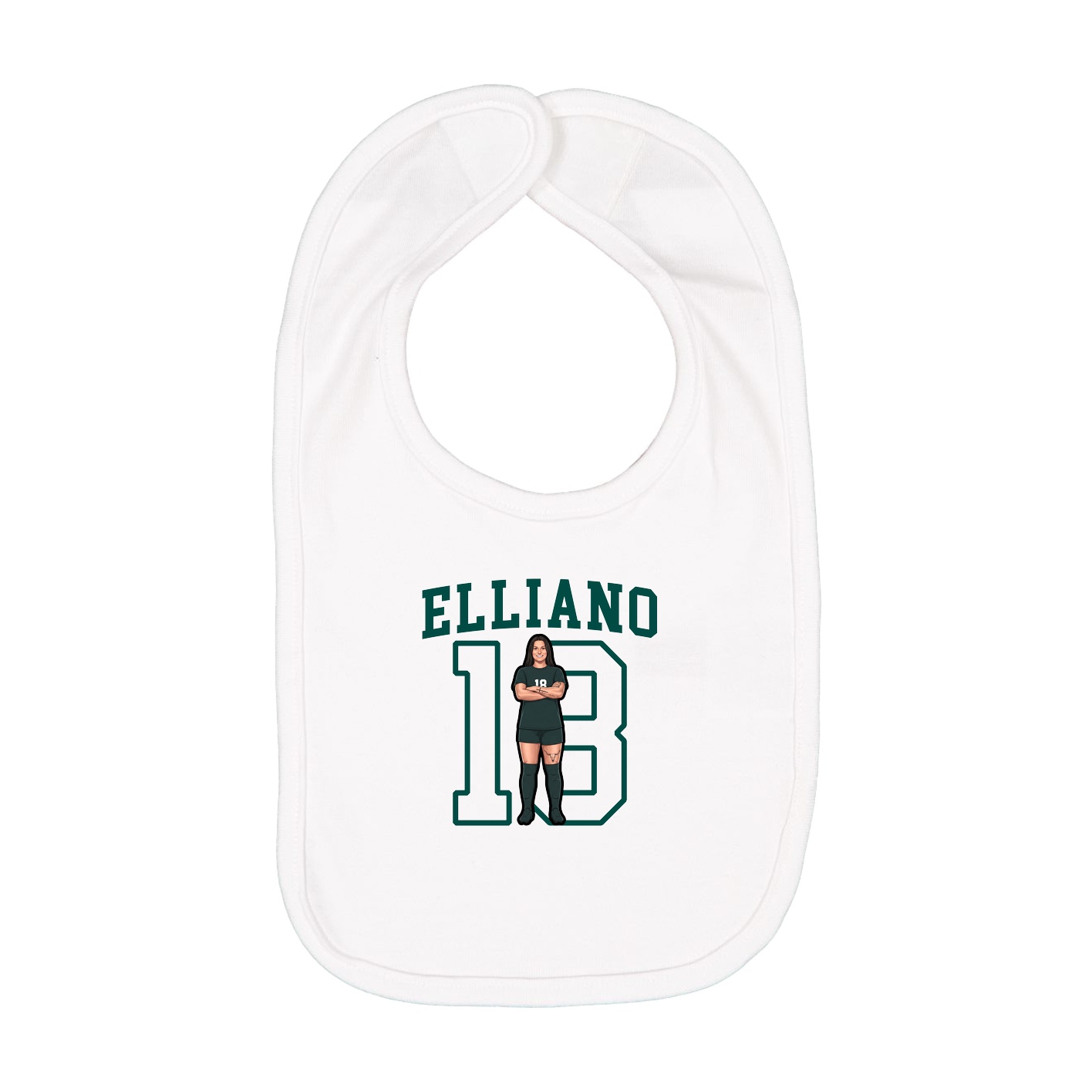 Infant Bib — Shirsey in White