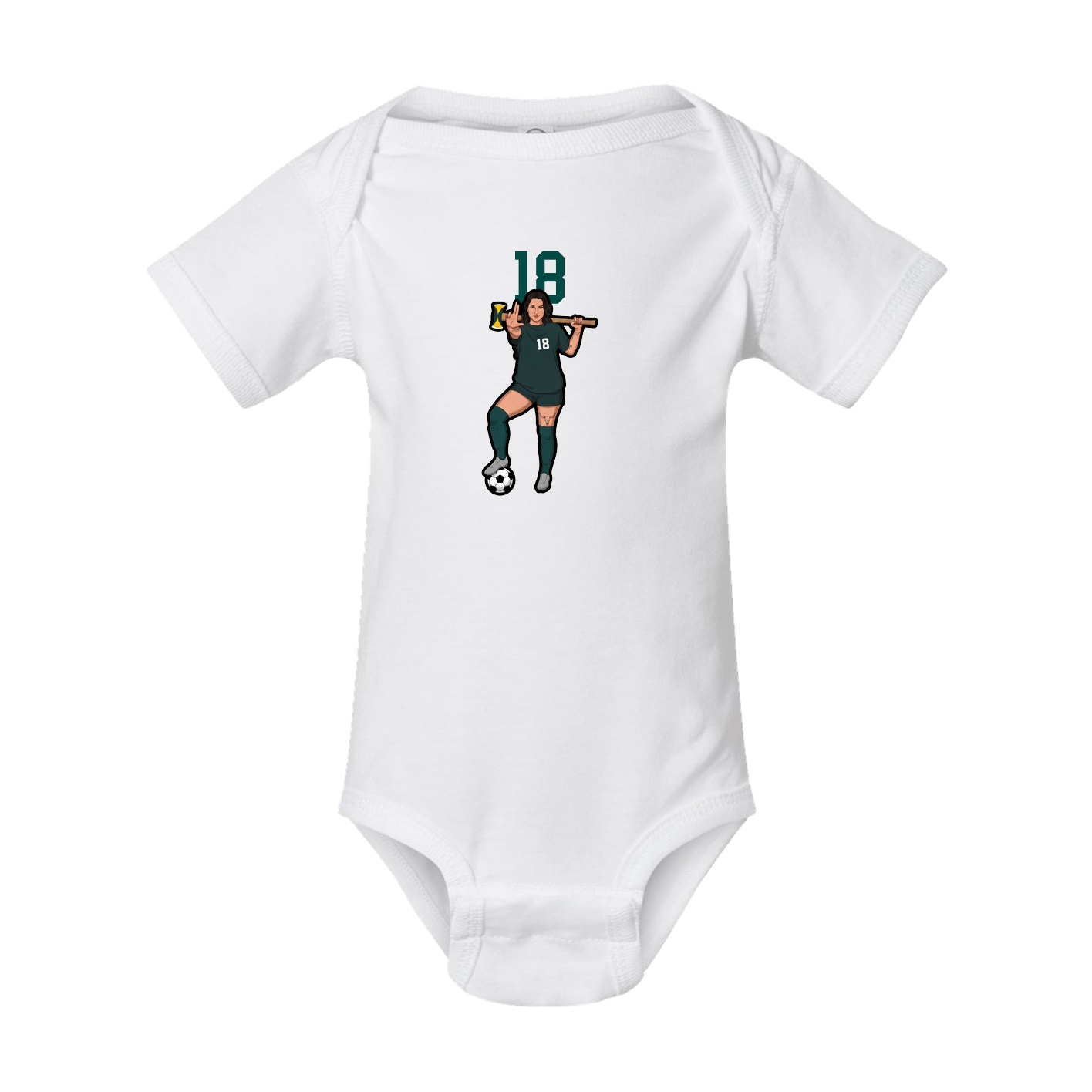 Baby Onesie — Number Top in White