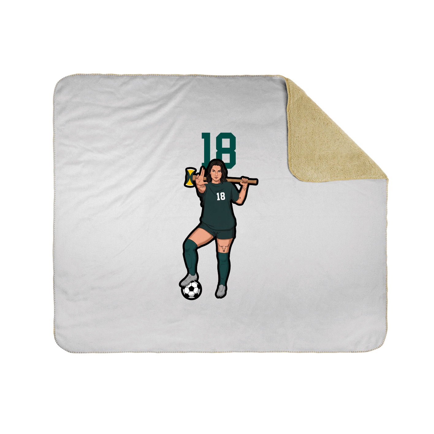 Throw Blanket — Number Top in White