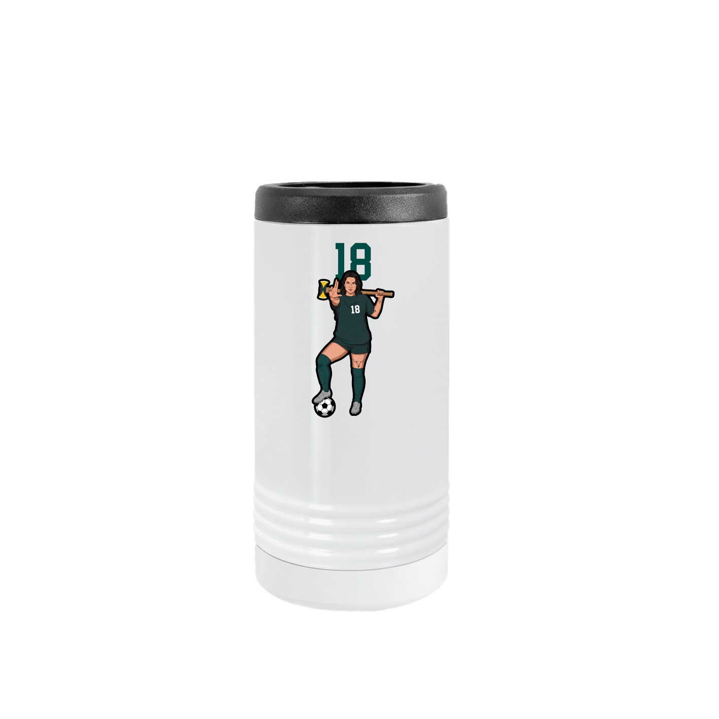 Slim Beverage Holder — Number Top in White