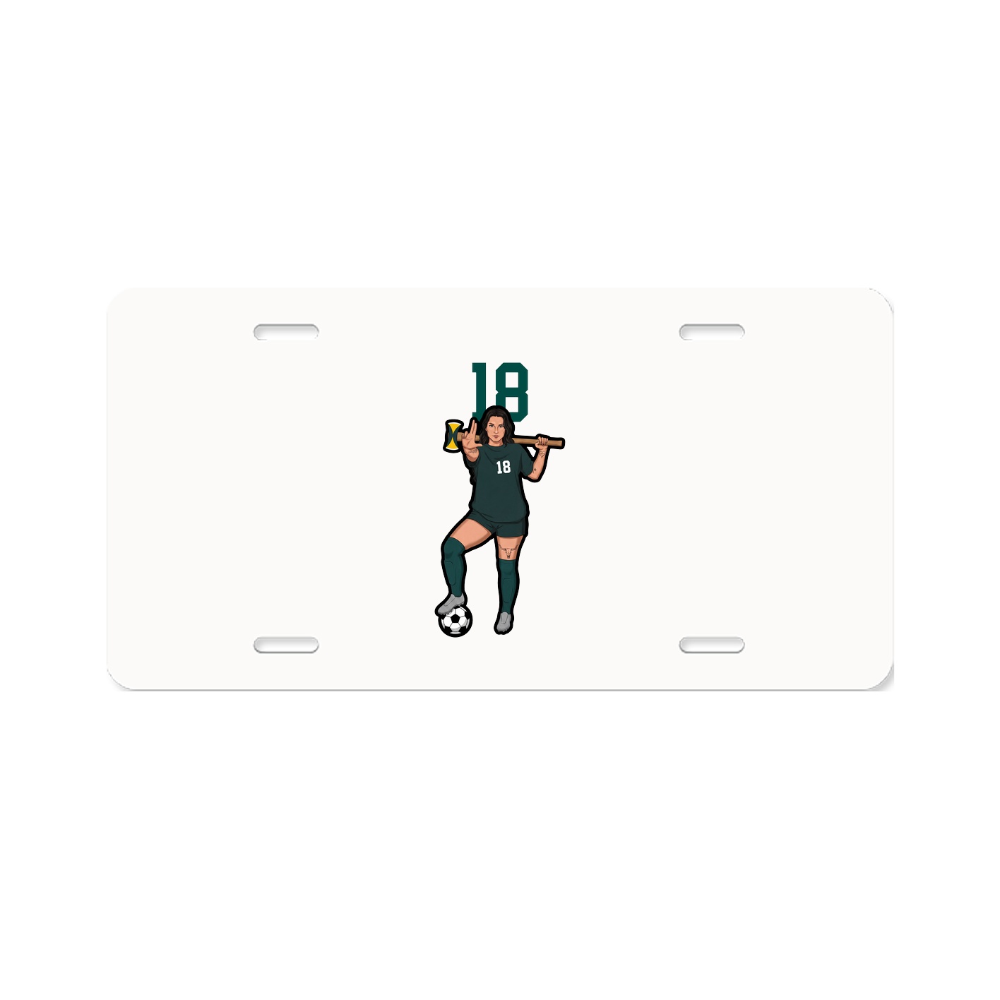 License Plate — Number Top in Classic