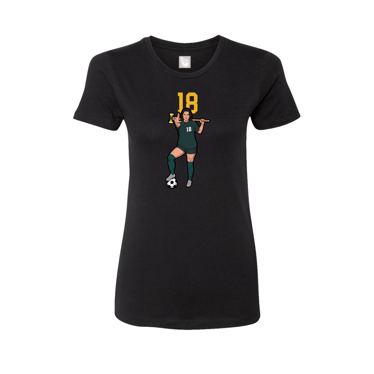 Womens Tee — Number Top in Black