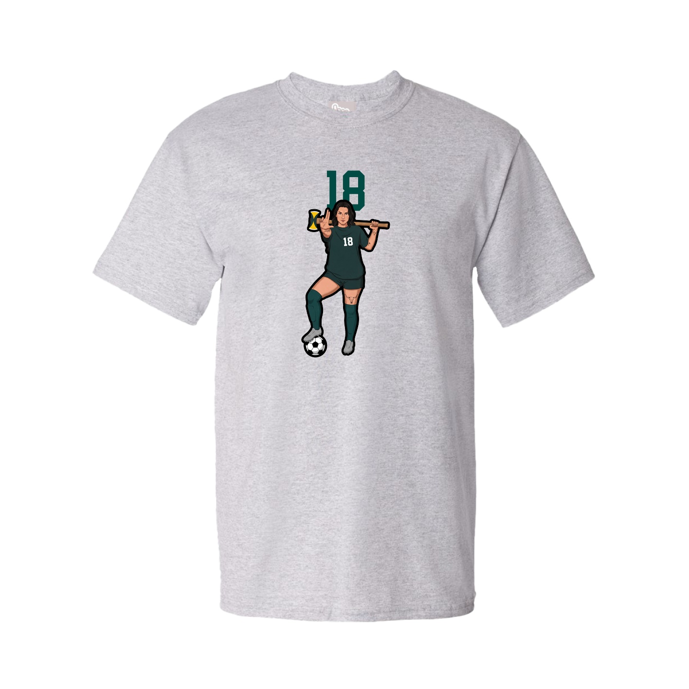 Youth Tee — Number Top in Grey