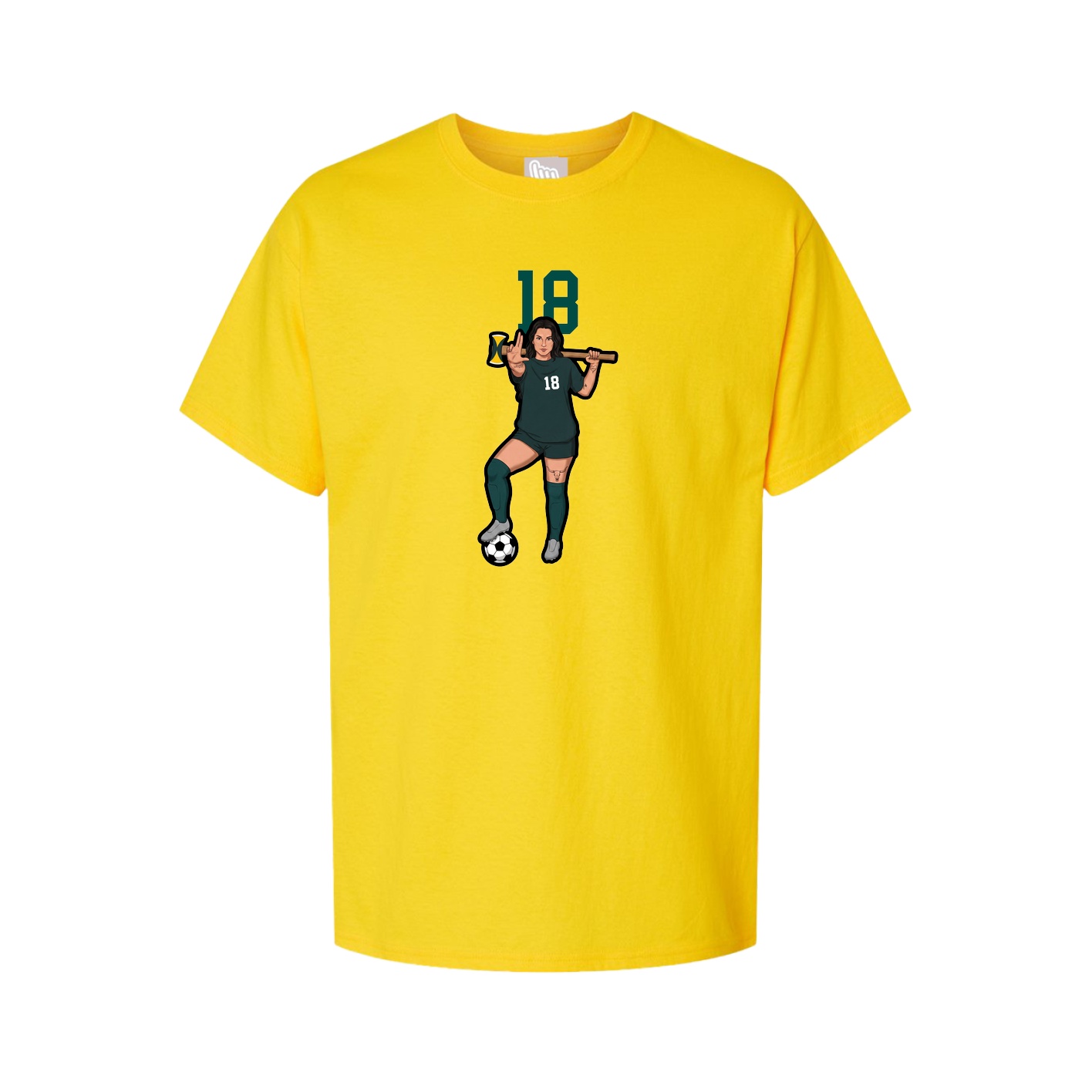 Youth Tee — Number Top in Gold