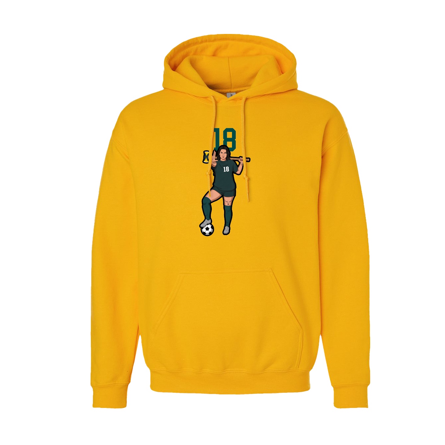 Hoodie — Number Top in Gold