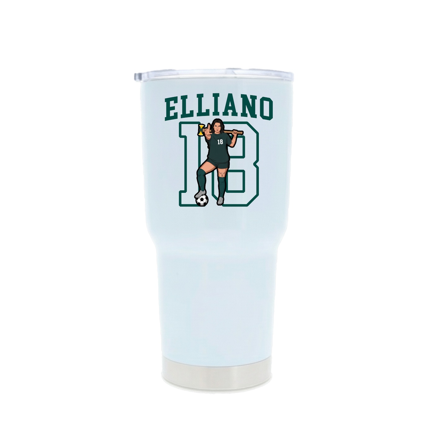 30oz Stainless Steel Tumbler — Shirsey in White
