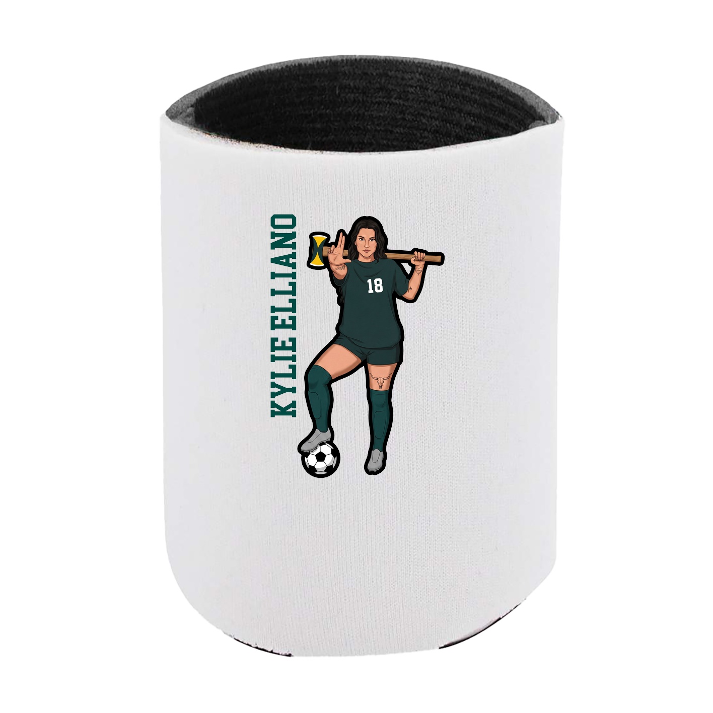 Can Holder — Name Vertical in White
