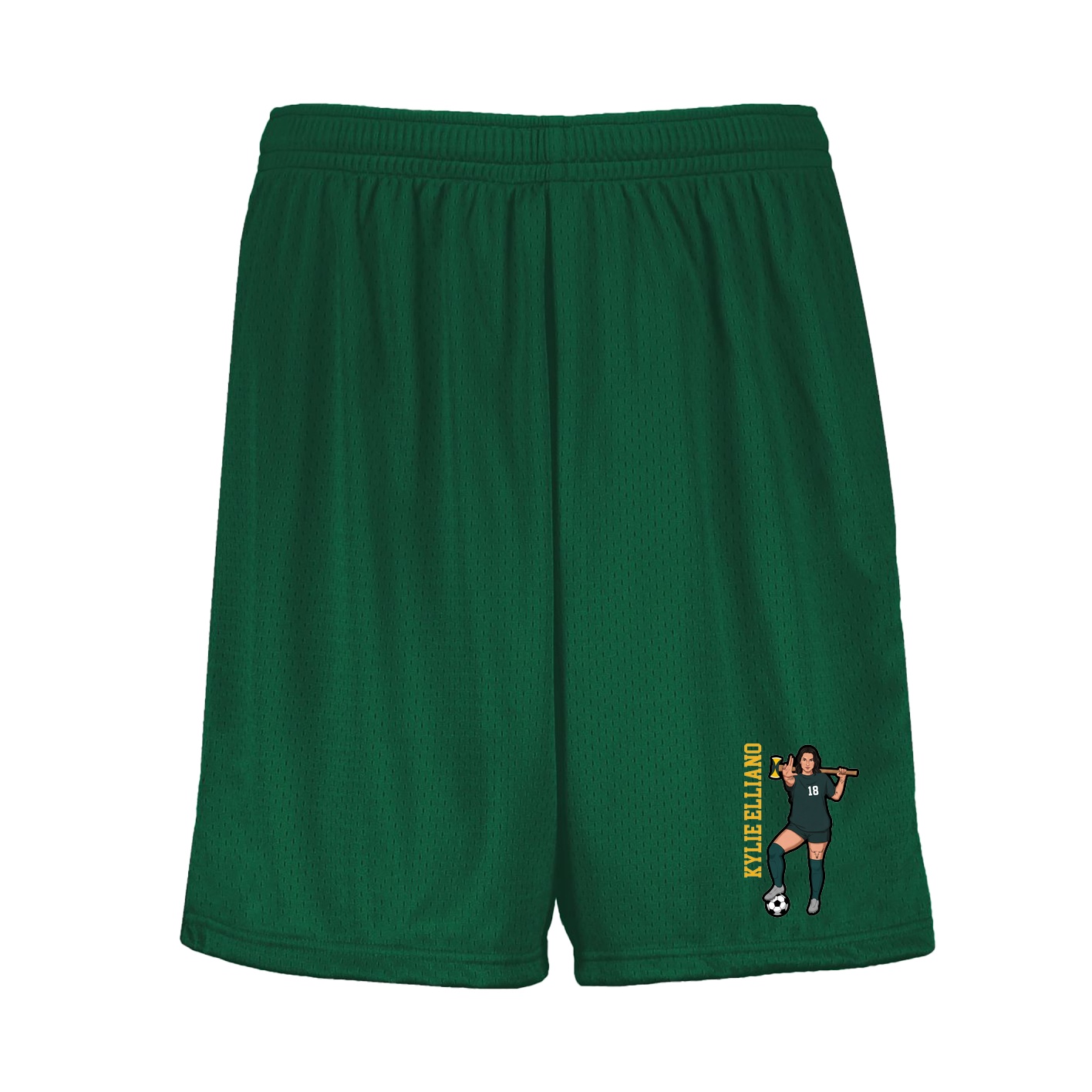 Shorts — Name Vertical in Green