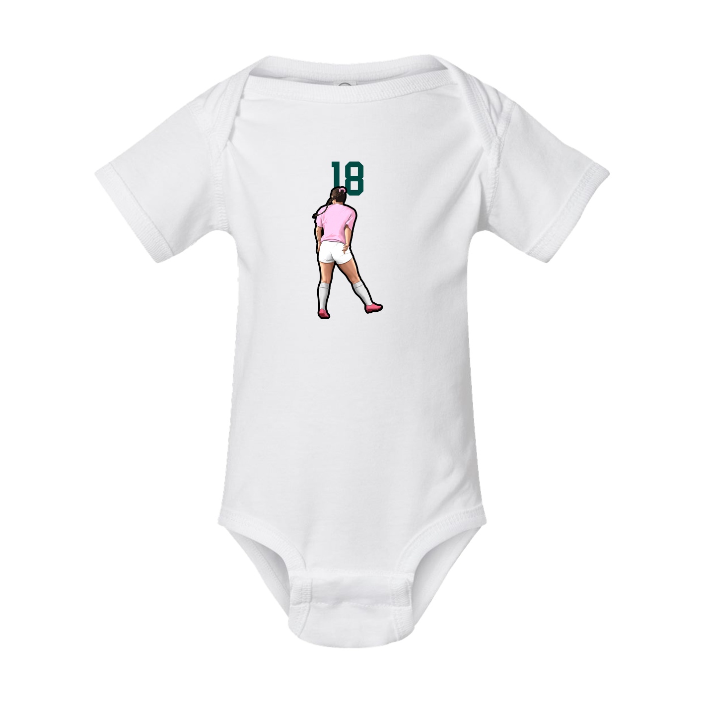 Baby Onesie — Number Top in White