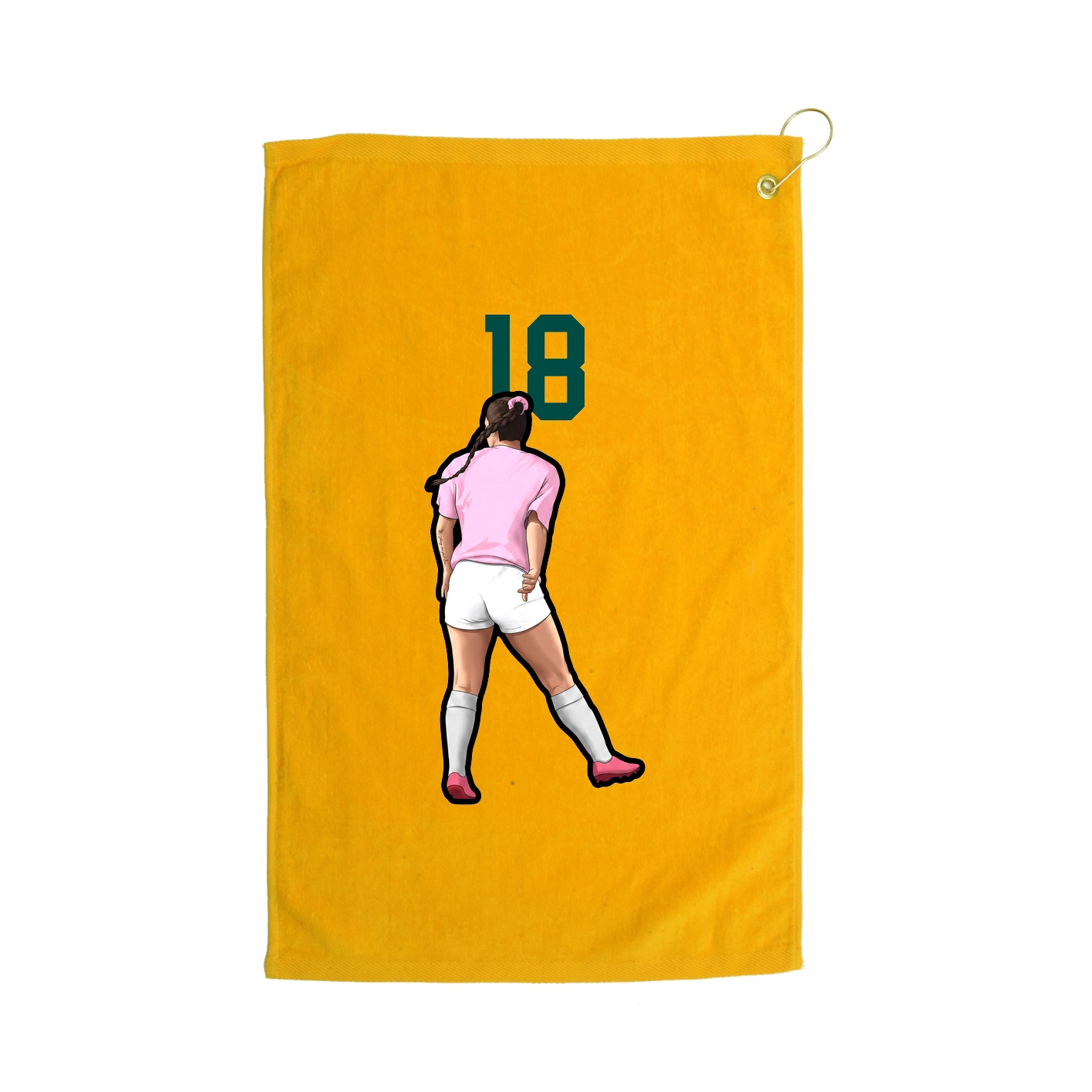 Golf Towel — Number Top in Gold