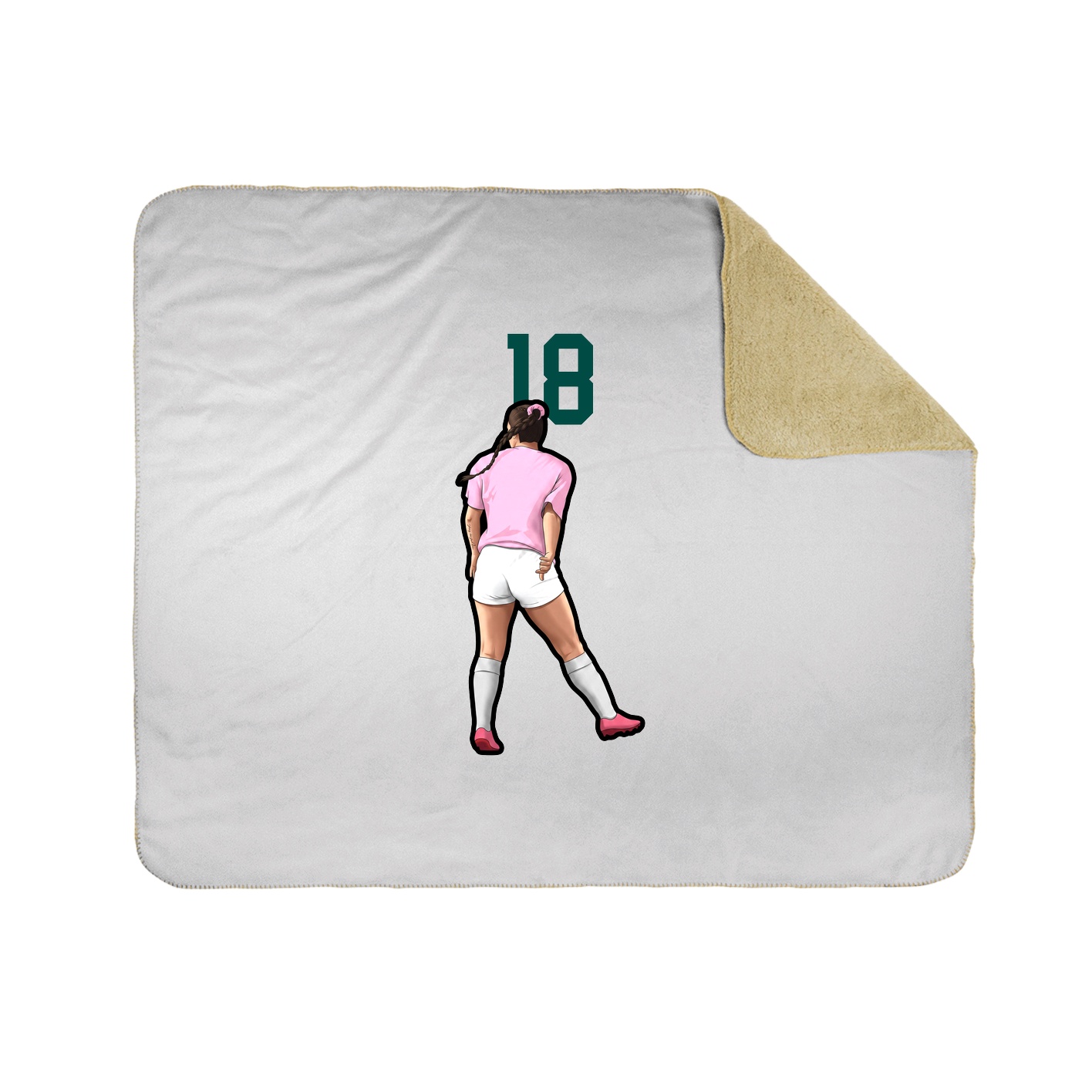Throw Blanket — Number Top in White
