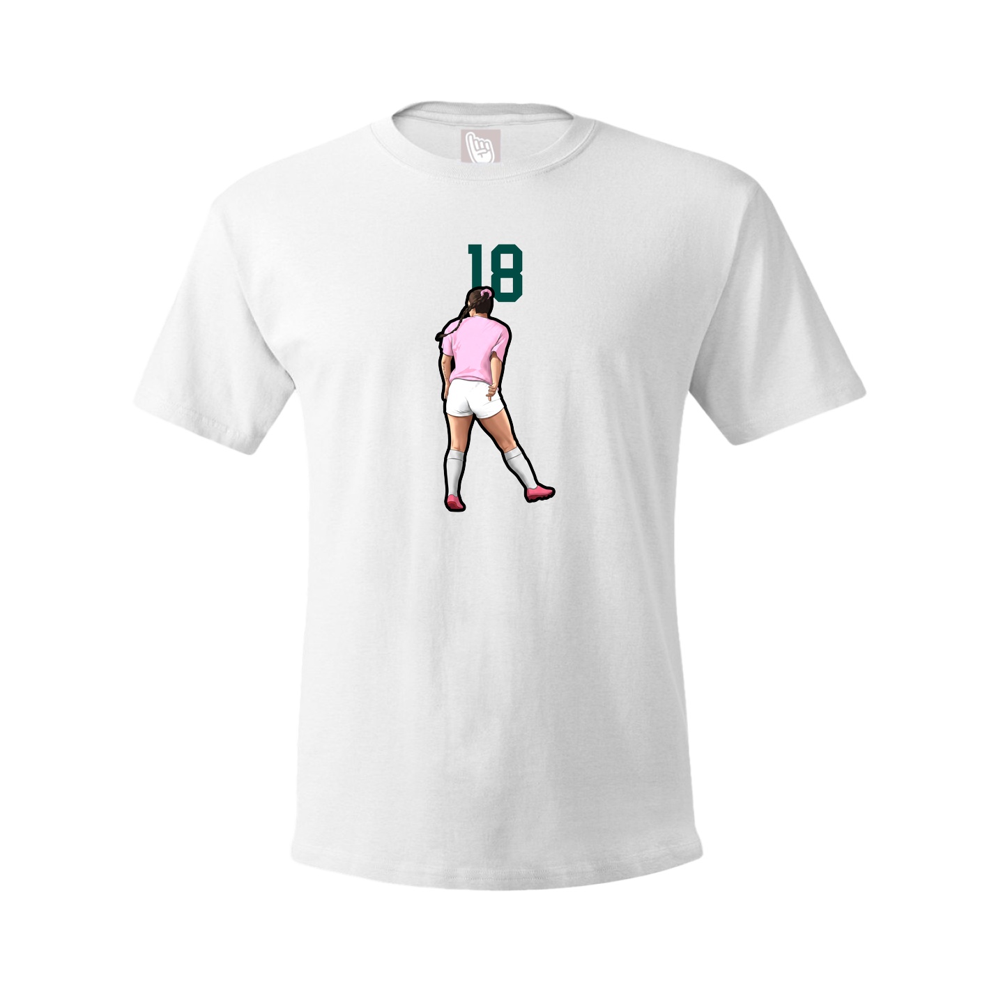 Youth Tee — Number Top in White