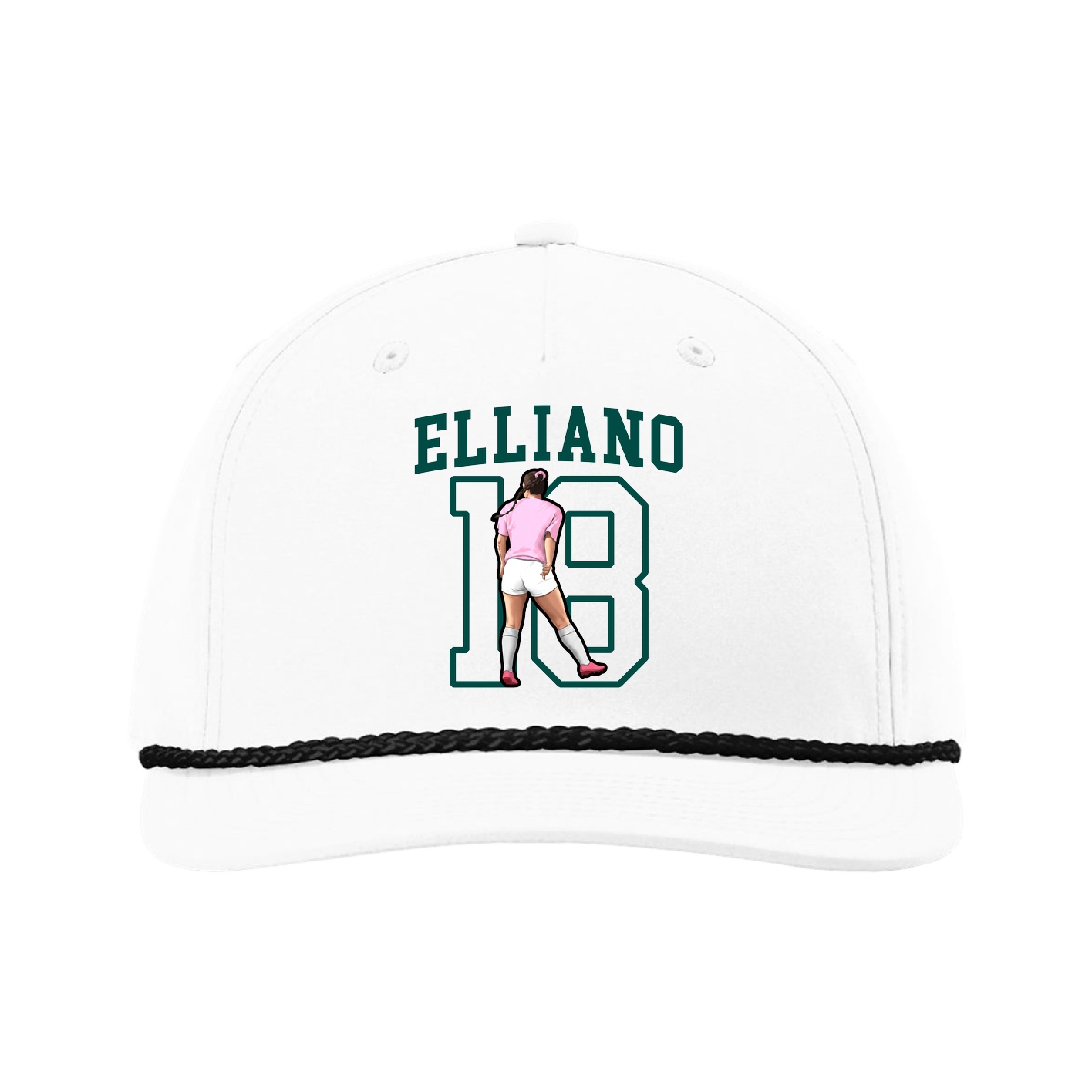 Five-Panel Classic Rope Cap — Shirsey in White