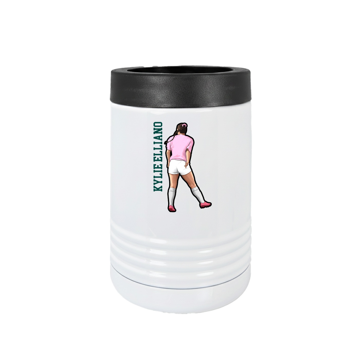 Beverage Holder — Name Vertical in White