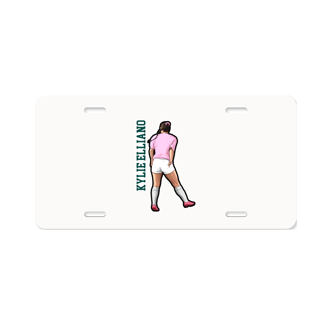 License Plate — Name Vertical in Classic