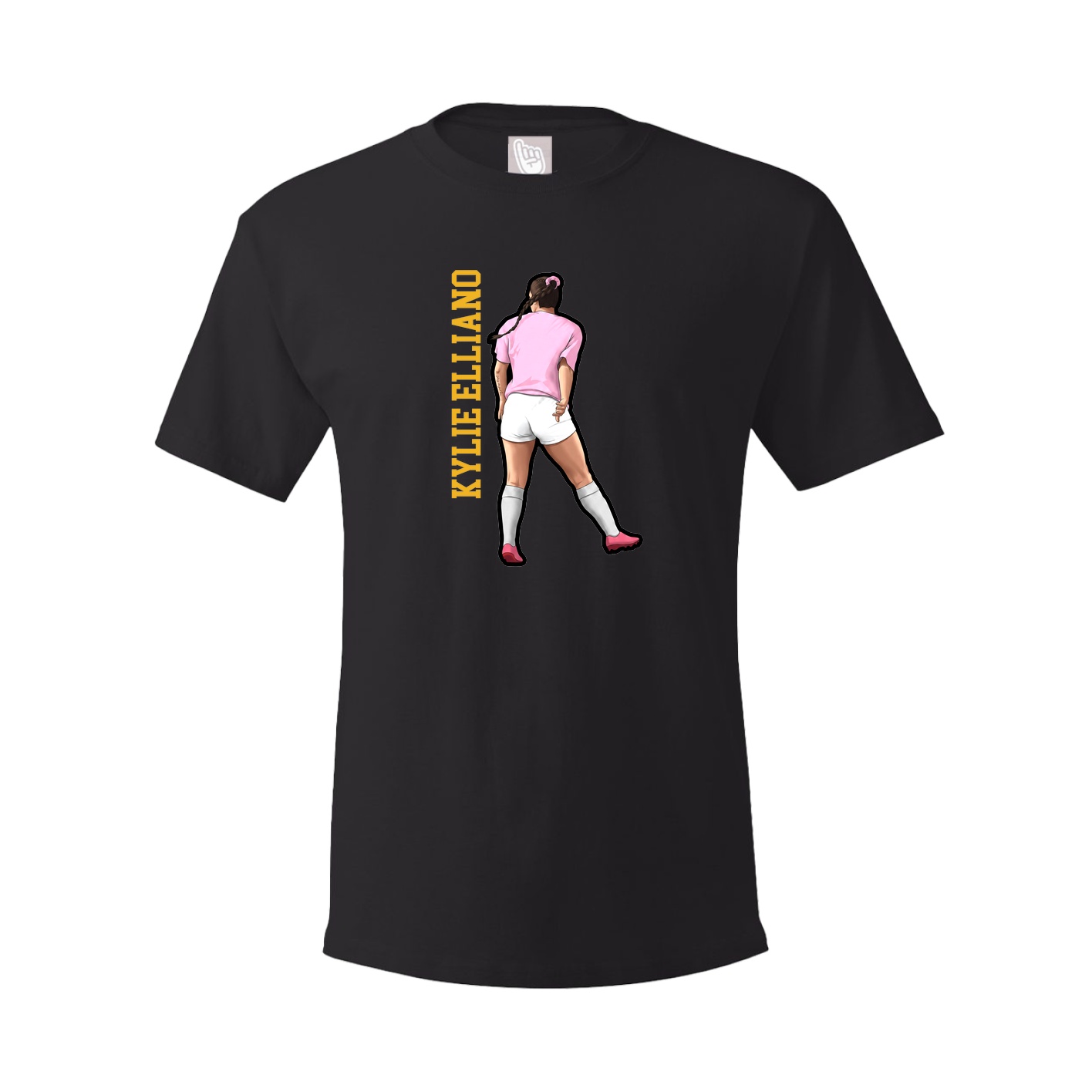 Youth Tee — Name Vertical in Black