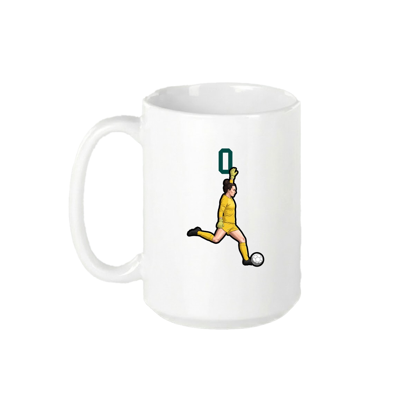 15oz Coffee Mug — Number Top in White