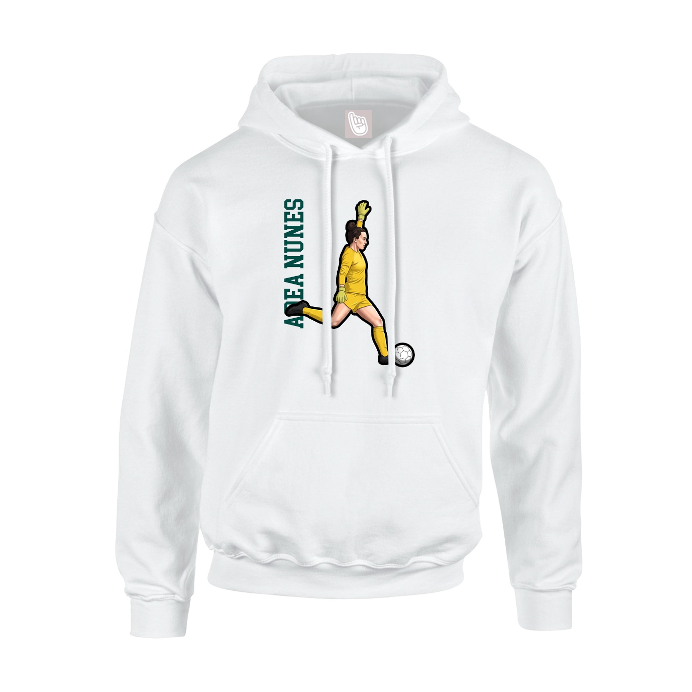Youth Hoodie — Name Vertical in White