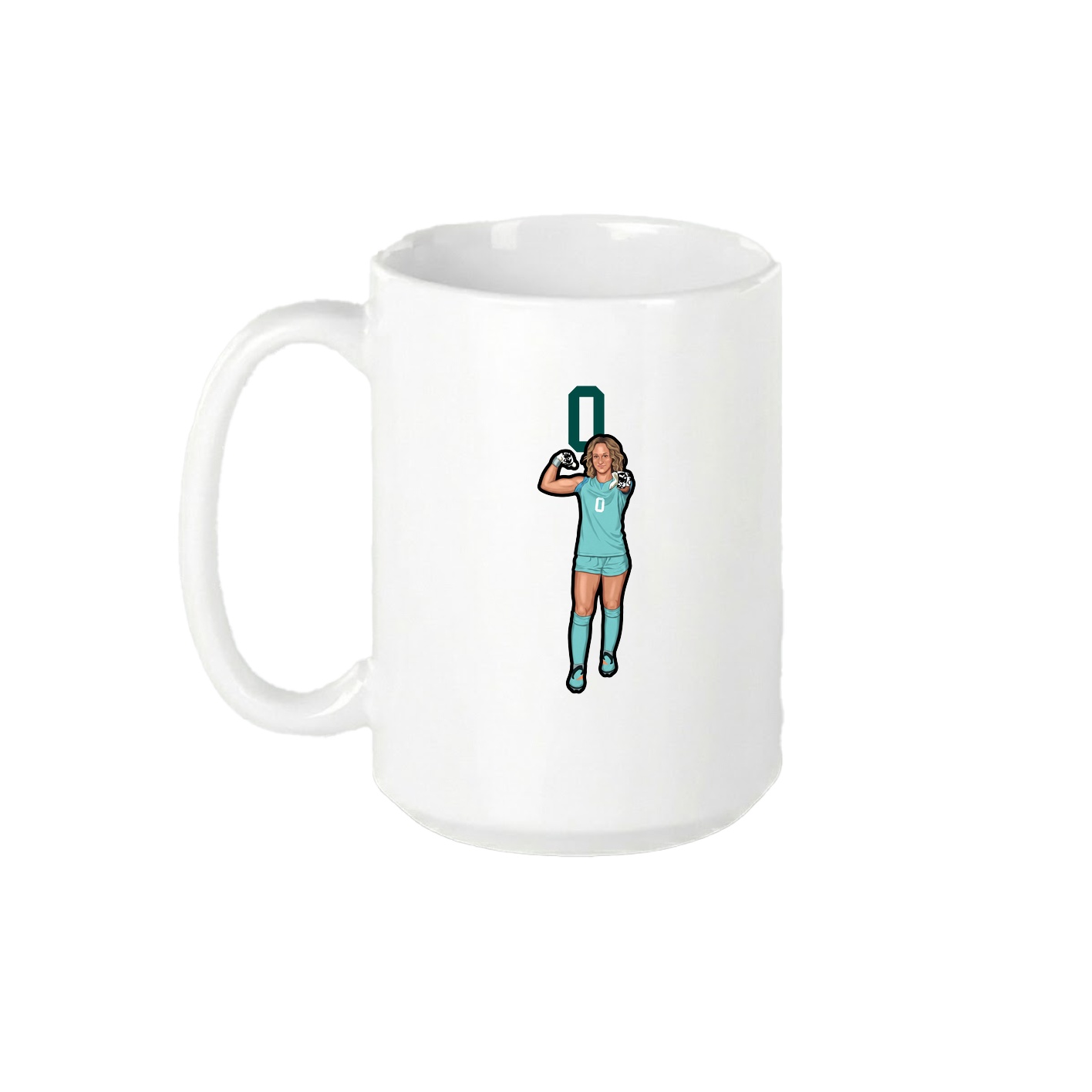 15oz Coffee Mug — Number Top in White